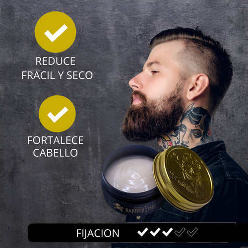 Cera cabello hombre pomade fiber spider barbertime 150ml