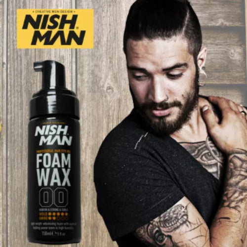 Foam wax nish man volumen y rizos fuertes 150ml