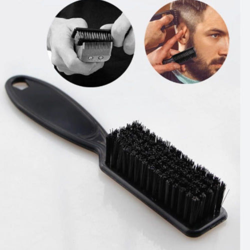 Cepillo fade de barbero profesional negro