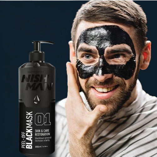 Mascarilla Negra Nishman 01 Peel Off Anti Acné Puntos Negros
