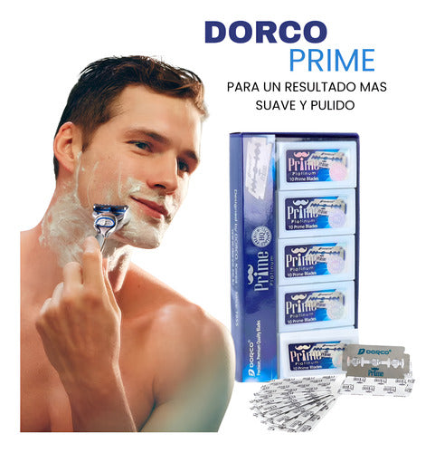 Dorco prime platinum 100 hojas dobles filos para afeitar
