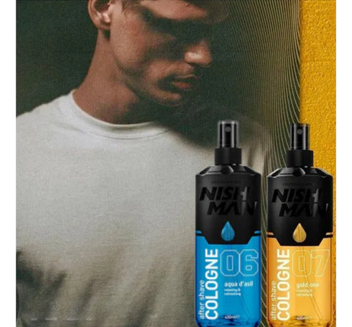 After shave nishman aqua 6 + colonia after shave gold one 07
