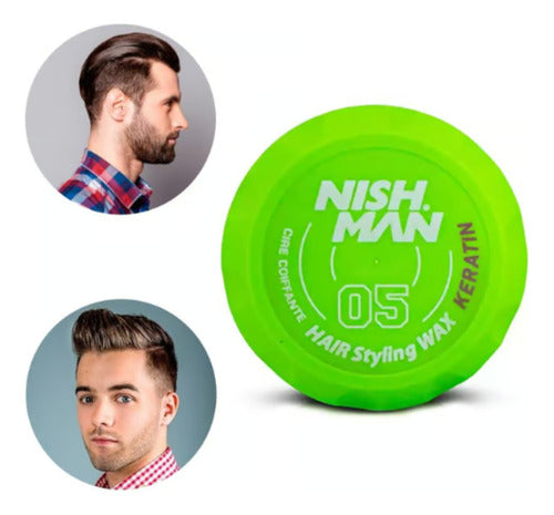 Cera nishman hair wax 05 keratin fijacion de cabello 150 Ml