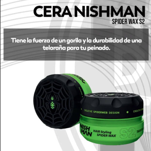 Cera nishman hair styling spider wax telaraña S2