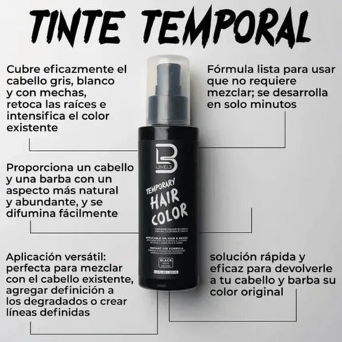 Tinte Para Barba Color Negro Level 3 Tono 1 Negro 1 Negro