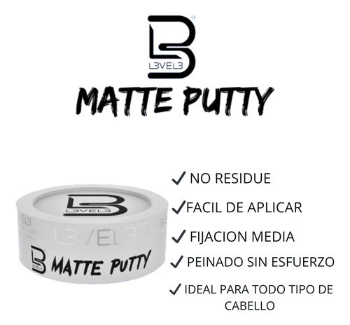 Cera moldeadora matte putty level 3 blanca 150 Ml