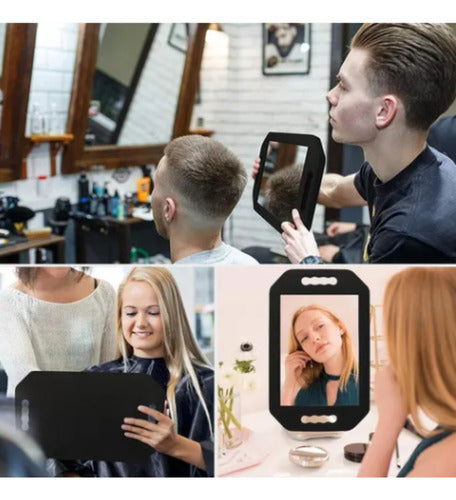 Espejo para barbería y peluquería con borde goma eva