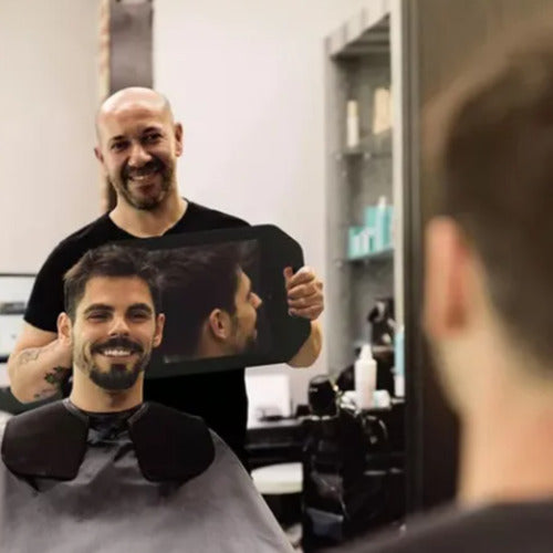 Espejo para barbería y peluquería con borde goma eva