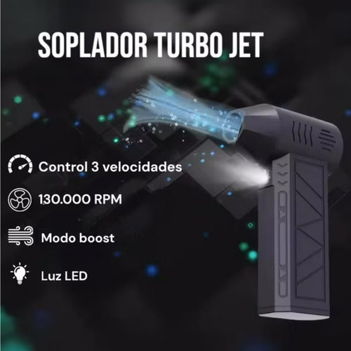 Soplador Inalámbrico Para Barberia-peluqueria Mini Negro