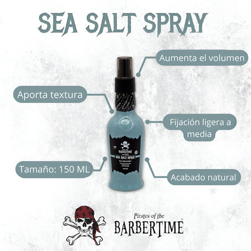 Cera fijador para cabello sea salt spray barbertime 150ml