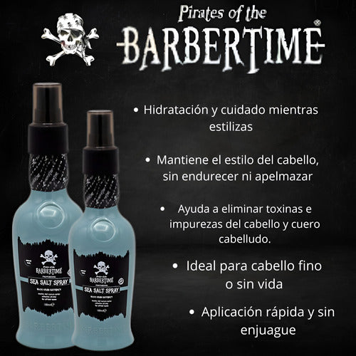 Cera fijador para cabello sea salt spray barbertime 150ml