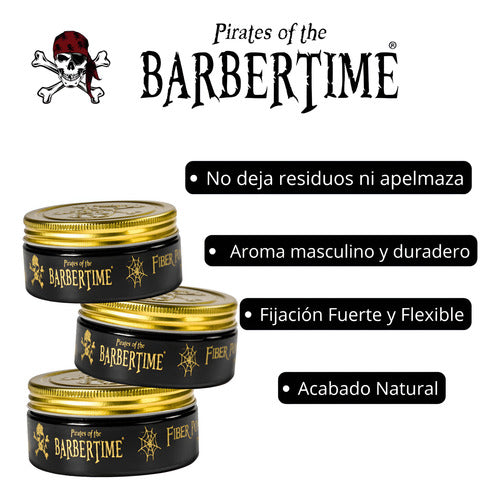 Cera cabello hombre pomade fiber spider barbertime 150ml