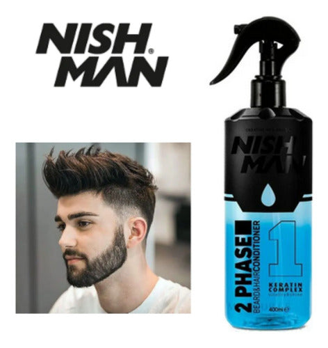 Bifasico cabello hombre nishman / acondicionador 400ml