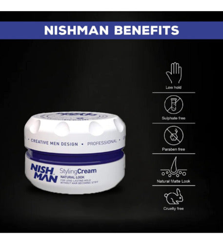 Crema Moldeadora Para Cabello Hombre N6 Nishman 150ml