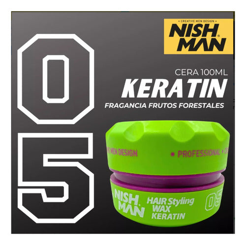 Cera nishman hair wax 05 keratin fijacion de cabello 150 Ml
