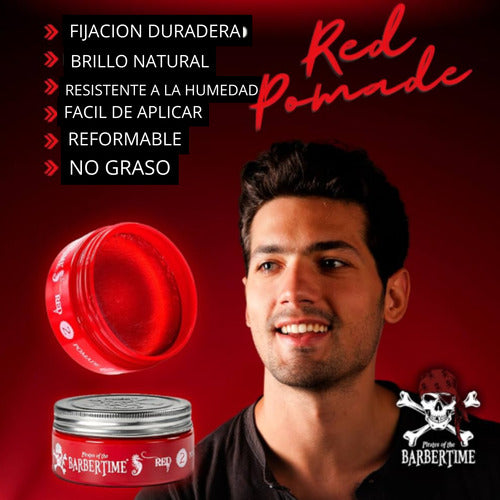 cera fijador para cabello hombre red N2 barbertime 150ml