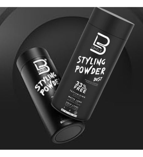 Polvo texturizador level 3 negro fijación fuerte 30g