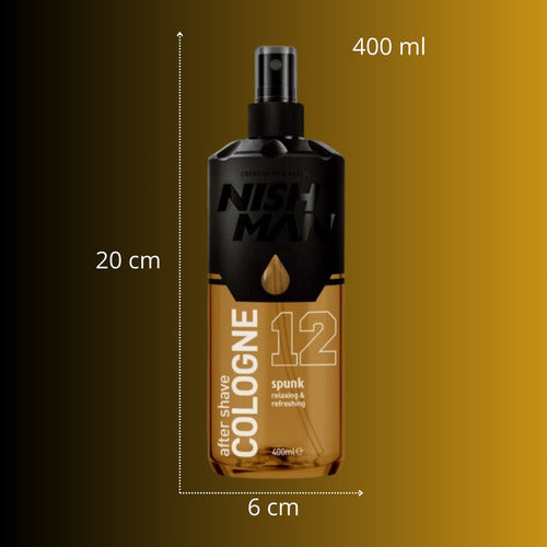After shave colonia nishman N°12 post afeitado spacex 400ml