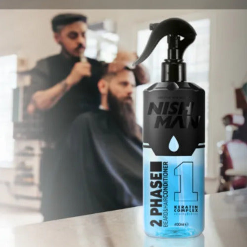 Bifasico cabello hombre nishman / acondicionador 400ml