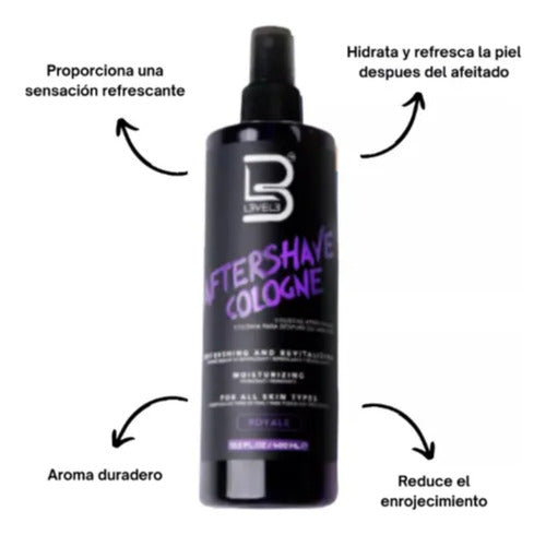 After shave level 3 morada + after shave azul level 3 combo