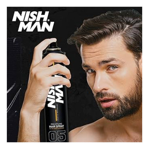 Laca nishman pro styling hair spray 05 ultra fuerte 400 Ml