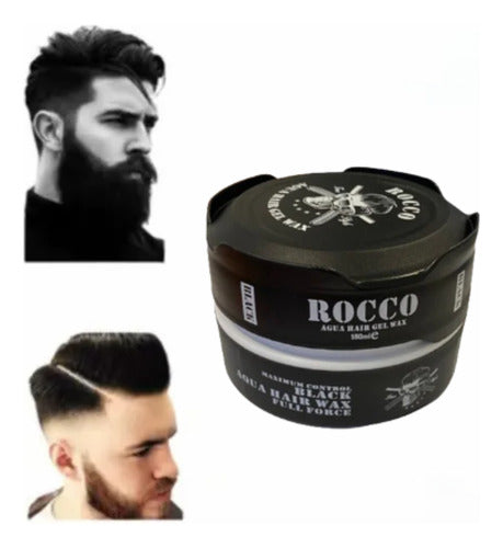 Cera Rocco Aqua Hair Wax Black + Polvo Rocco Texturizante