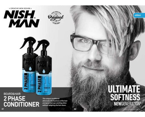 Bifasico cabello hombre nishman / acondicionador 400ml