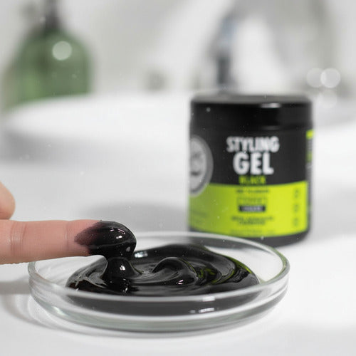Gelatina rolda gel fijador para cabello black cubre canas 500g