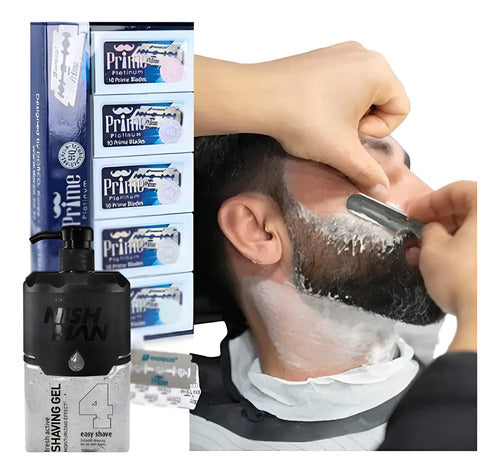 Shaving Gel Nishman 4 + 100 Hojillas De Afeitar Dorco