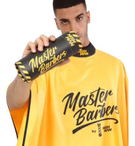 Capa de peluqueria - barberia nishman amarilla lisa