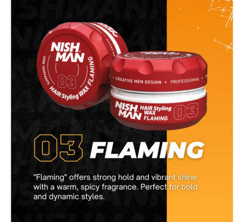Nishman Cera Moldeadora Para Cabello 03 Flaming Roja 150ml