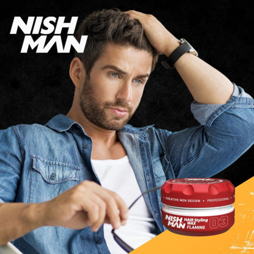 Nishman Cera Moldeadora Para Cabello 03 Flaming Roja 150ml
