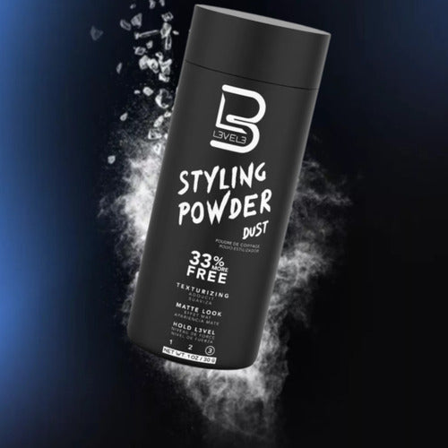 Polvo texturizador level 3 negro fijación fuerte 30g
