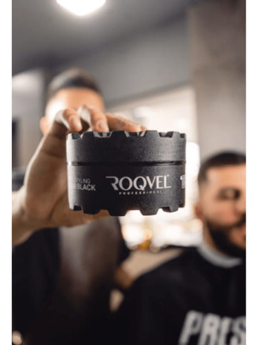 Cera moldeadora roqvel 05 para cabello y barba aqua black