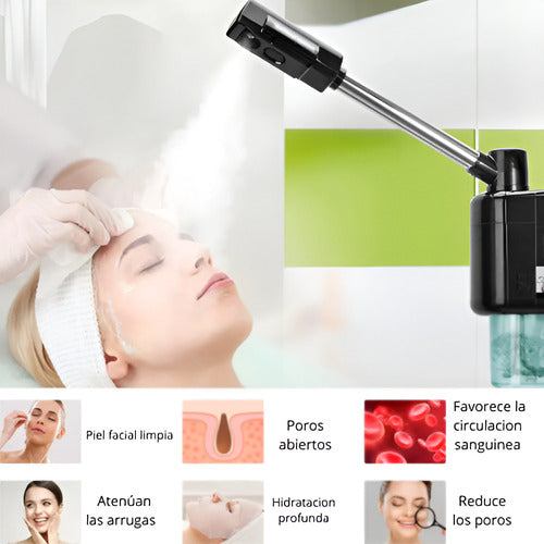 Vaporizador Facial Profesional Cosmetologia Ozono Negro Negro