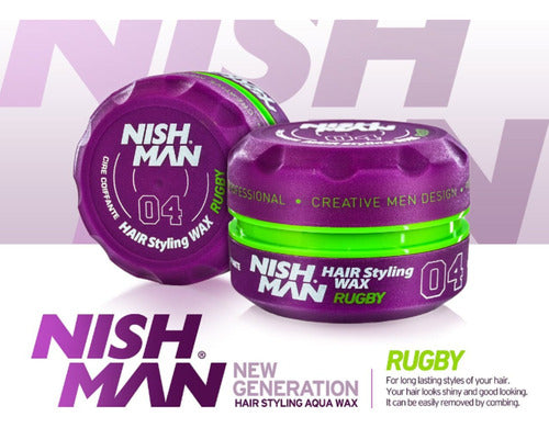 Cera nishman hair wax 04 rugby fijacion de cabello 150 Ml