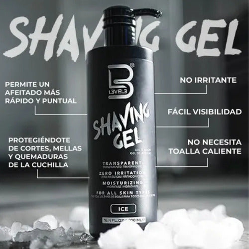 Gel Para Afeitar L3 Level 3 Ice Hidratante 500ml