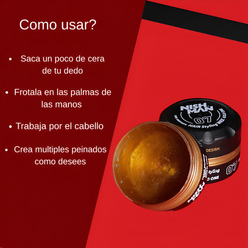 Cera nishman hair wax 07 gold one fijacion de cabello 150Ml