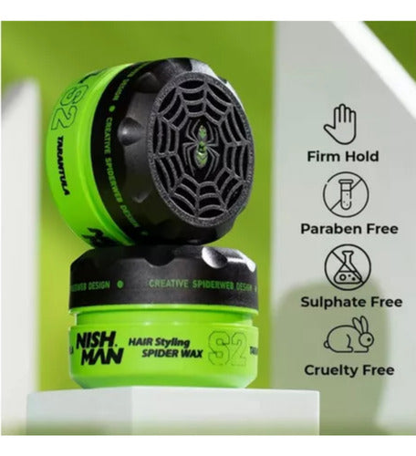 Cera nishman hair styling spider wax telaraña S2