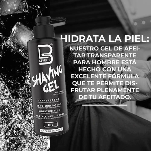 Gel Para Afeitar L3 Level 3 Ice Hidratante 500ml