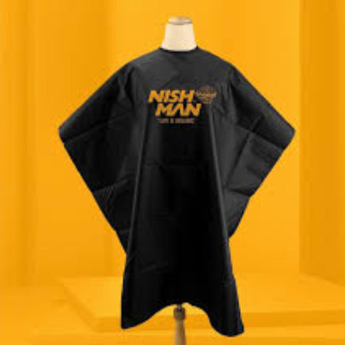 Capa de barberia nishman negra lisa