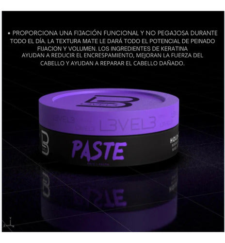 Polvo Texturizador Blanco Level 3 + Cera Paste Morada Level3