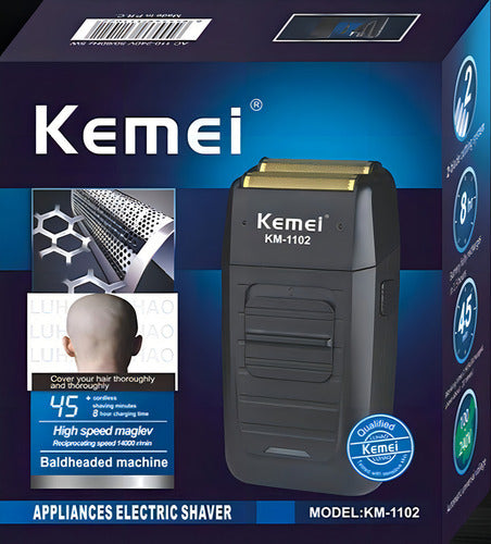Máquina Afeitadora Kemei Km-1102 Negra