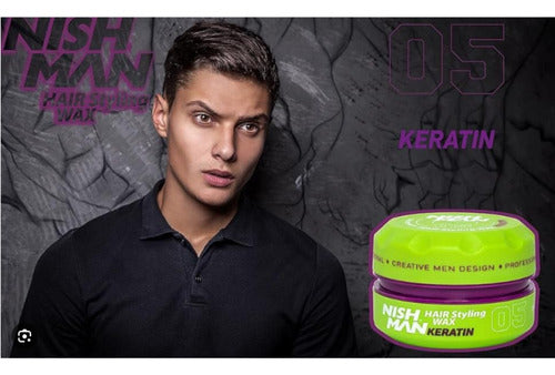 Cera nishman hair wax 05 keratin fijacion de cabello 150 Ml