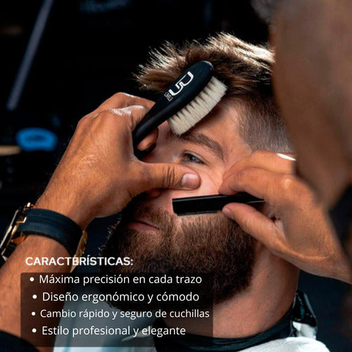 Porta Navaja Level 3 Navajin De Barberia Profesional Negro