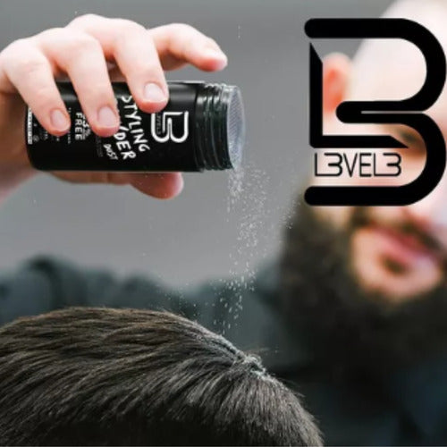 Polvo texturizador level 3 negro fijación fuerte 30g