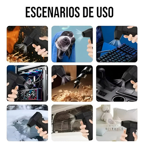 Soplador Inalámbrico Para Barberia-peluqueria Mini Negro