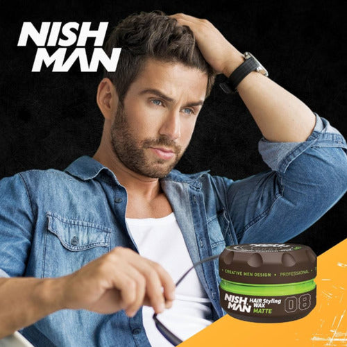 Nishman Cera Hair Styling Wax 100 Ml, Matte 08.