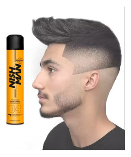 Laca nish man pro styling hair spray extra fuerte 400 Ml