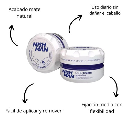 Crema Moldeadora Para Cabello Hombre N6 Nishman 150ml